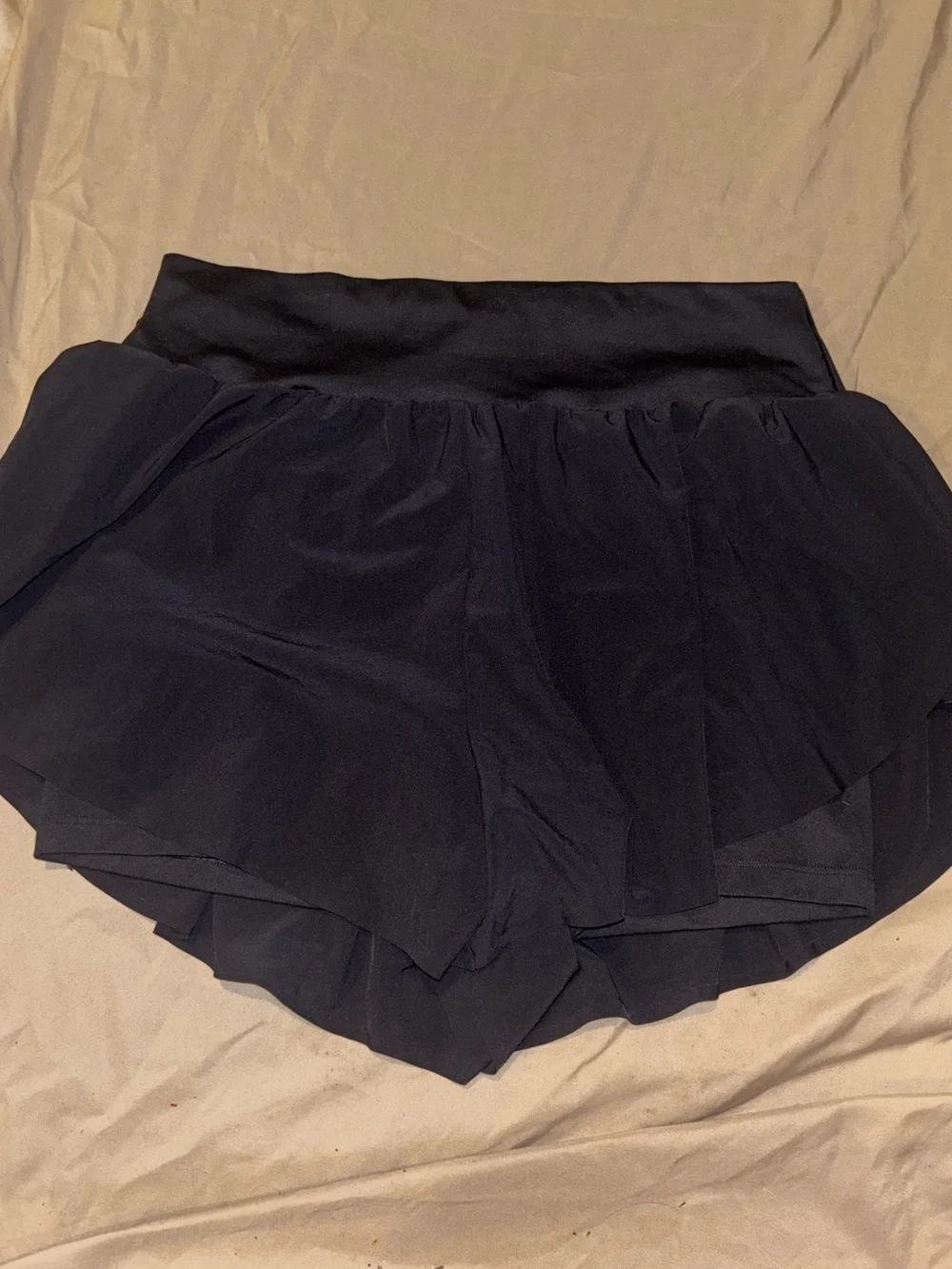 all in motion Black Layered Flow Skort Shorts